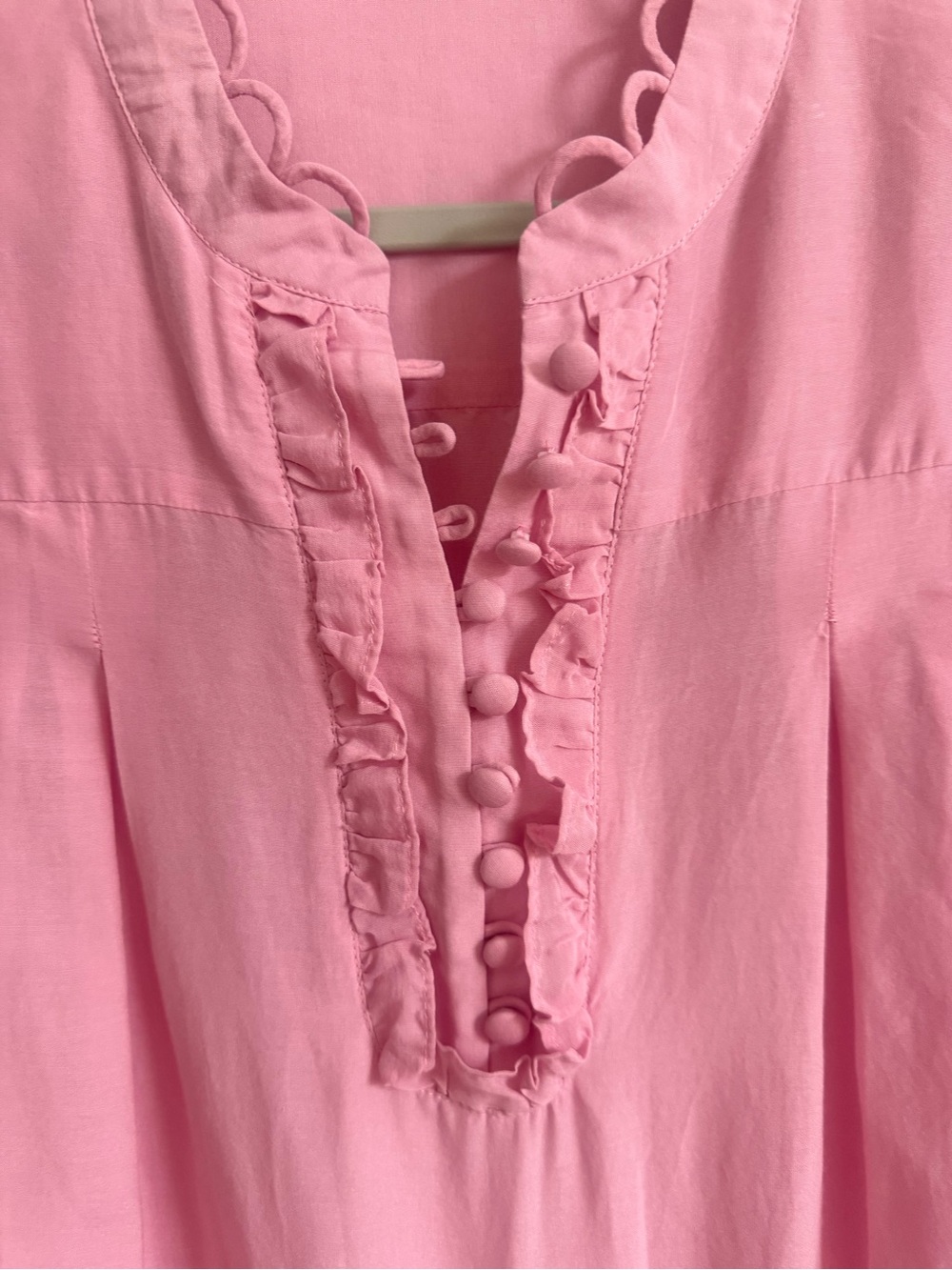 REISS Ashlyn Silk Cotton Blouse Spring Pink US10/Medium - Picture 4 of 8